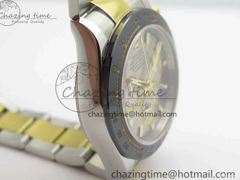 1231 WellDesigned Daytona SS YG Ceramic Bezel JH Best Edition Sliver Gray Dial On SS YG Bracelet A 3532